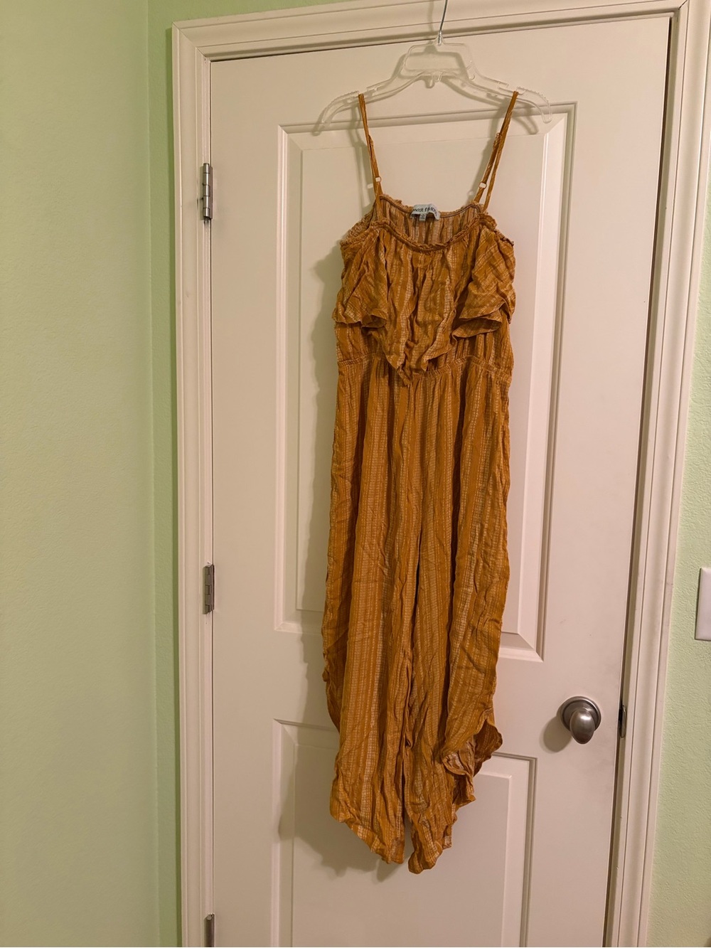 Women’s Mustard Yellow Ruffled romper